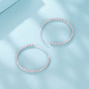 925 Sterling Silver Earrings Hoops 2.5 cm for Women