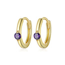 925 Sterling Silver Pavé Setting CZ Gold Plated Earrings for Women