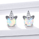 S925 Sterling Silver Earrings with Translucent Opal