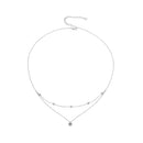 925 Sterling Silver Plated Platinum 5.0mm Moissanite Necklace for Women