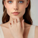 925 Sterling Silver Oxidized Silver Ring for Women