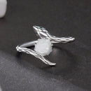 925 Sterling Silver White Gold Plated Ring with Cubic Zirconia for Women