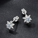 925 Sterling Silver Moissanite 0.10 Carat Earrings for Women