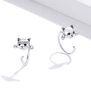 925 Sterling Silver Earrings with Pavé Setting and CZ Stones