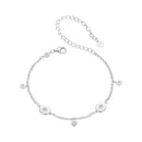 925 Sterling Silver & Plated White Gold CZ Bracelet