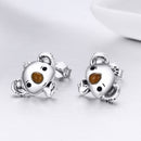 925 Sterling Silver Earrings 1.1*1.2cm for Women