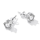 925 Sterling Silver Pavé Set CZ Earrings for Women - 0.5x0.5 cm