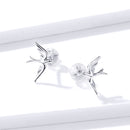 925 Sterling Silver Earrings 0.7*1.2cm for Women