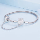 925 Sterling Silver Bracelet 17cm with Pavé Setting CZ for Women