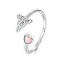 925 Sterling Silver Synthetic Opal White Gold Plated Ring for Women