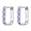 S925 Sterling Silver Enamel Oxidized Earrings for Women
