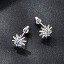 925 Sterling Silver Moissanite 0.10 Carat Earrings for Women - 0.7cm Size