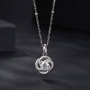 925 Sterling Silver 0.5 Carat Moissanite Necklace with White Gold Plating for Women