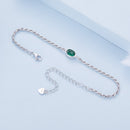 925 Sterling Silver Bracelet with CZ Pendants 150mm + 60mm Adjustable Size