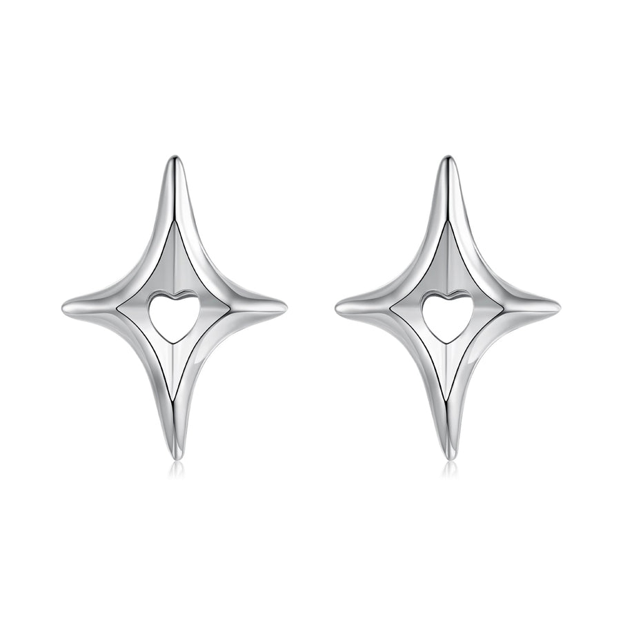 925 Sterling Silver Earrings 1.2x0.9cm