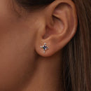 925 Sterling Silver Earrings with Transparent Glass for Women