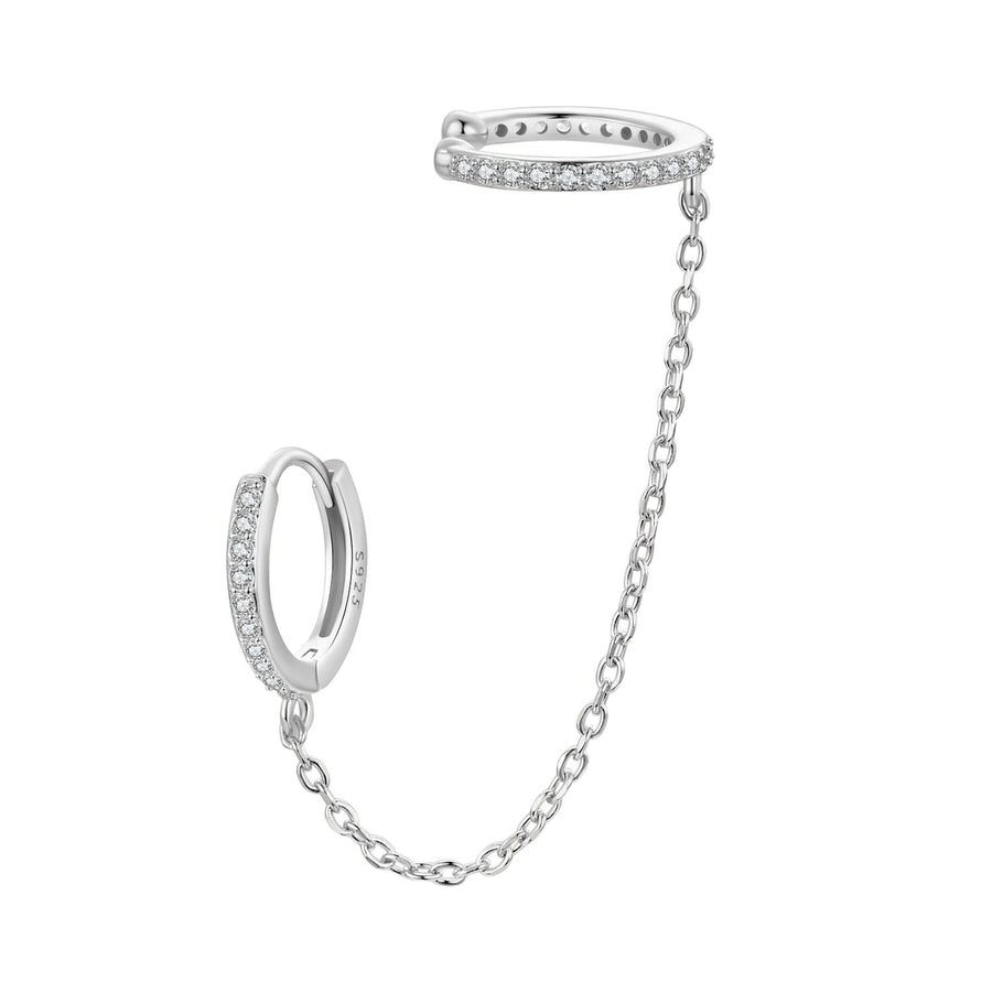 S925 Sterling Silver Earrings with Pavé Setting CZ for Women