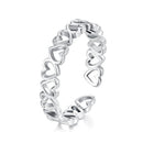 925 Sterling Silver Oxidized Silver 0.4cm Wide Ring