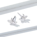 925 Sterling Silver Earrings with Pavé Setting CZ - 0.6*0.9cm