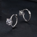 925 Sterling Silver & White Gold Plated 0.5 Carat Moissanite Earrings for Women