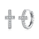 925 Sterling Silver Moissanite Earrings 1.3cm for Women