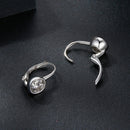925 Sterling Silver 0.50 Carat Moissanite Earrings for Women