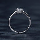 925 Sterling Silver Moissanite Ring 0.6 Carat Size 6 for Women