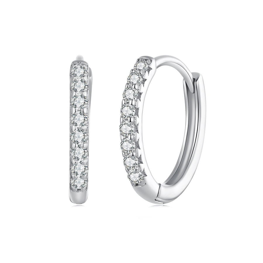 S925 Sterling Silver 2.0mm Moissanite Earrings for Women