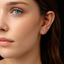 925 Sterling Silver Moissanite 0.10 Carat Earrings for Women