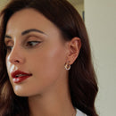 925 Sterling Silver Earrings with Platinum and Gold Plating for Women