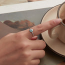925 Sterling Silver Enamel Pavé CZ Spiral Ring for Women