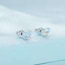 925 Sterling Silver Opal Earrings for Women