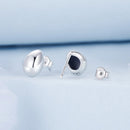 925 Sterling Silver Earrings 10x7mm with Oxidized Silver for Women