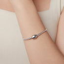 925 Sterling Silver Bracelet with CZ 17cm for Women