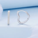 925 Sterling Silver Earrings with Cubic Zirconia in Platinum Finish