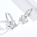 S925 Sterling Silver Plated Platinum CZ Earrings for Women