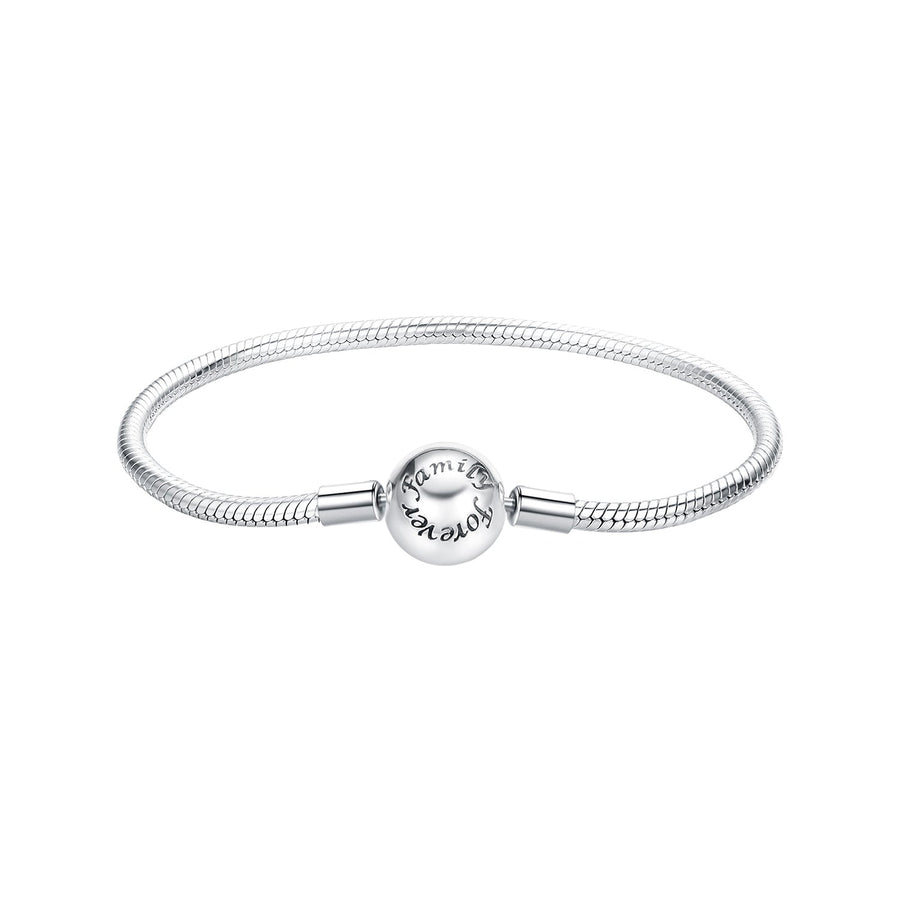 925 Sterling Silver Oxidized Silver White Gold 14.0mm Bracelet for Women