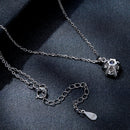 925 Sterling Silver Moissanite Necklace 39cm+5cm Length for Women