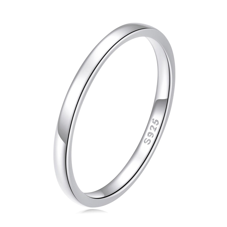 925 Sterling Silver Plated Platinum Ring Size 6.0 for Women