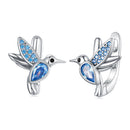 925 Sterling Silver Earrings with Pavé Setting and Oxidized Finish for Women