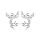 925 Sterling Silver Plated White Gold Earrings for Women