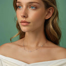 925 Sterling Silver White Gold Plated CZ Pendant Necklace for Women