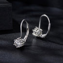 925 Sterling Silver 0.5 Carat Moissanite Earrings for Women