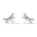 925 Sterling Silver Enamel Process Earrings with Pavé Setting CZ for Women