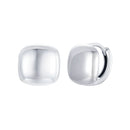 925 Sterling Silver Plated White Gold 10mm Earrings for Women