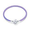 925 Sterling Silver Oxidized Silver Leather 17cm Bracelet