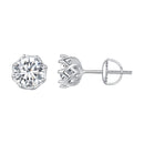 925 Sterling Silver Moissanite 0.5 Carat Earrings for Women
