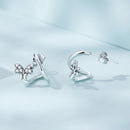 925 Sterling Silver Earrings with Pavé Setting CZ