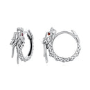 925 Sterling Silver Pave Setting CZ Oxidized Earrings for Women
