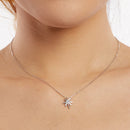 925 Sterling Silver + Nano Opal Stone Pendant Necklace for Women